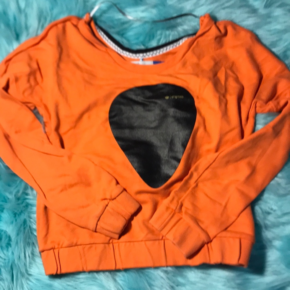 Adidas orange sweatshirt M